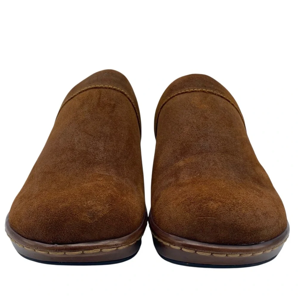 Born Womens Shoes Bandy Mules Sz 10 Brown Suede Slip On Burnished Comfort Casual - Picture 7 of 15